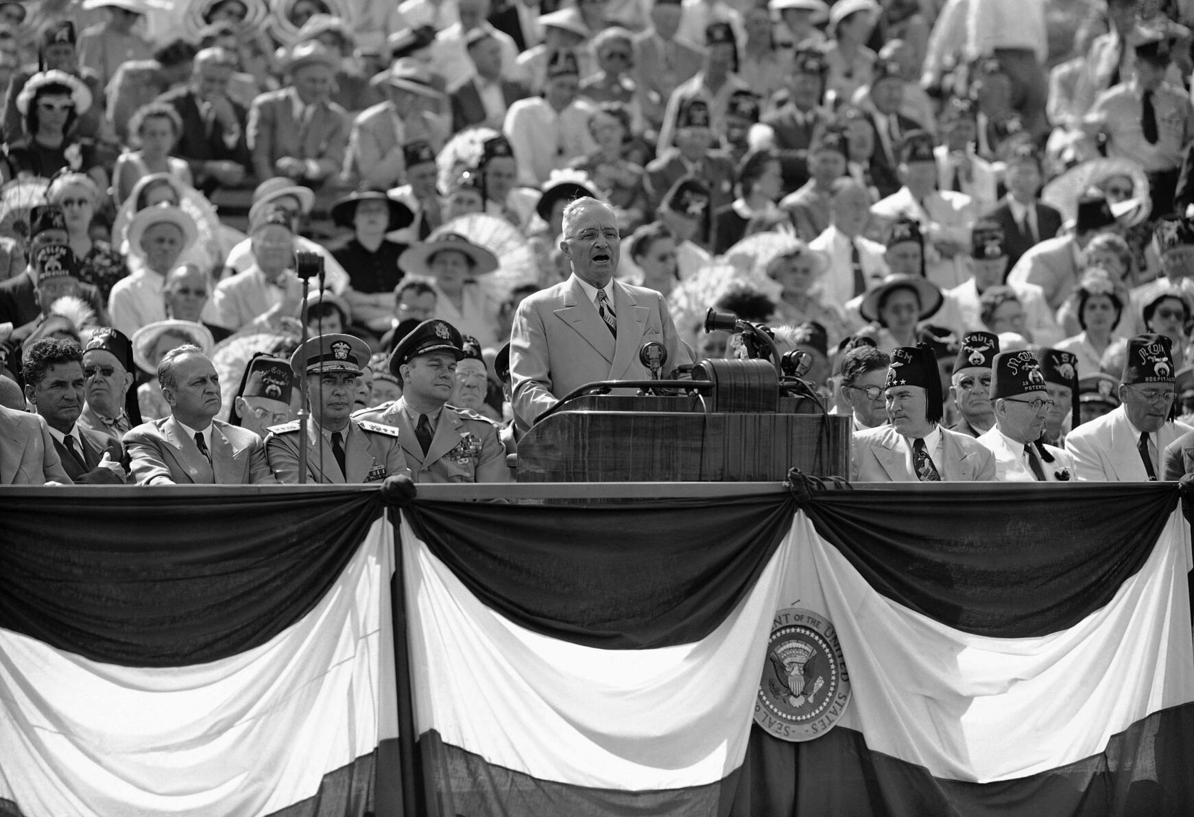 Truman Speaks At Soldier Field 1949